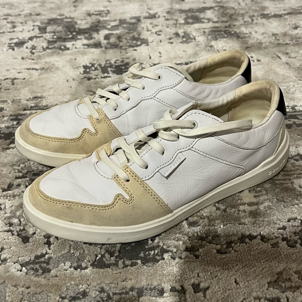 Cole Haan White Grand Crosscourt Modern Tennis Sneakers Size 8B